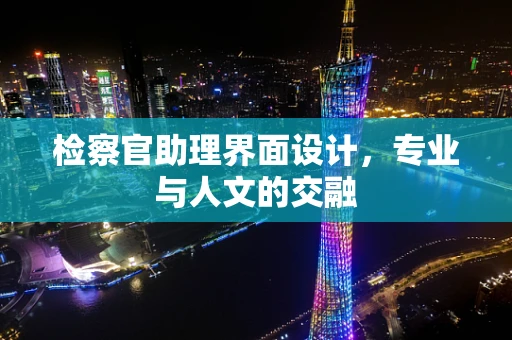 检察官助理界面设计，专业与人文的交融