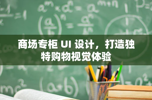 商场专柜 UI 设计，打造独特购物视觉体验