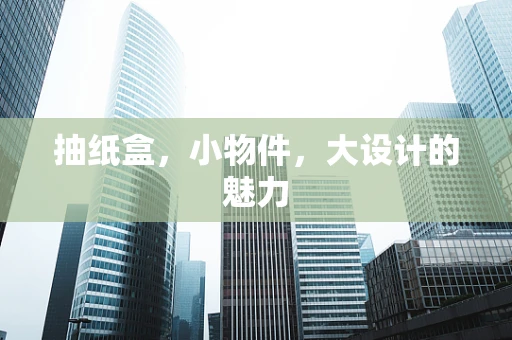 抽纸盒，小物件，大设计的魅力