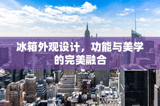 冰箱外观设计，功能与美学的完美融合