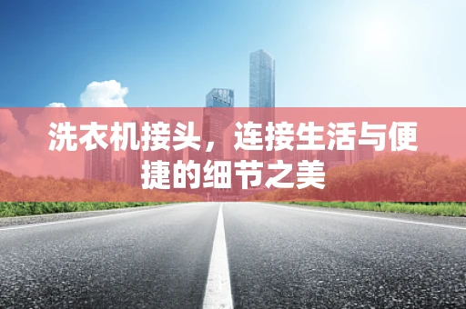 洗衣机接头，连接生活与便捷的细节之美