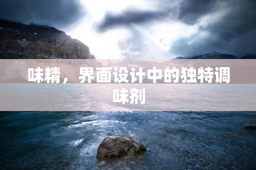 味精，界面设计中的独特调味剂