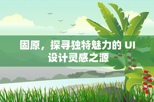 固原，探寻独特魅力的 UI 设计灵感之源