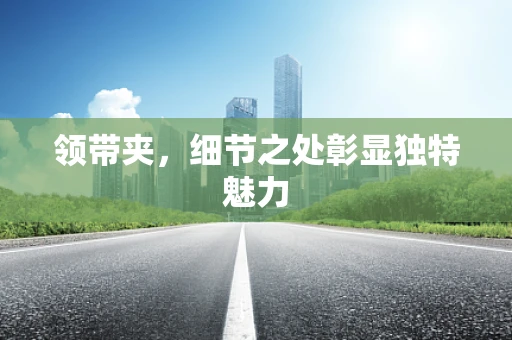 领带夹，细节之处彰显独特魅力