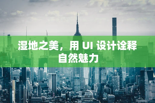 湿地之美，用 UI 设计诠释自然魅力