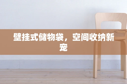 壁挂式储物袋，空间收纳新宠