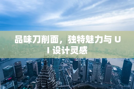 品味刀削面，独特魅力与 UI 设计灵感
