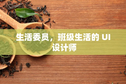 生活委员，班级生活的 UI 设计师