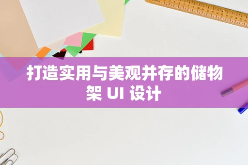打造实用与美观并存的储物架 UI 设计