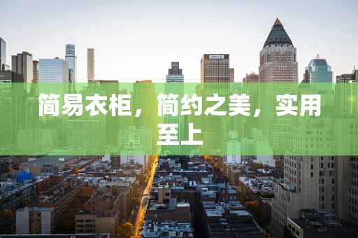 简易衣柜，简约之美，实用至上