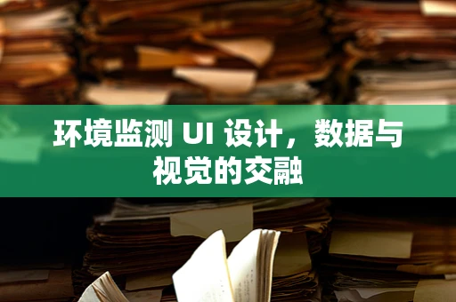 环境监测 UI 设计，数据与视觉的交融