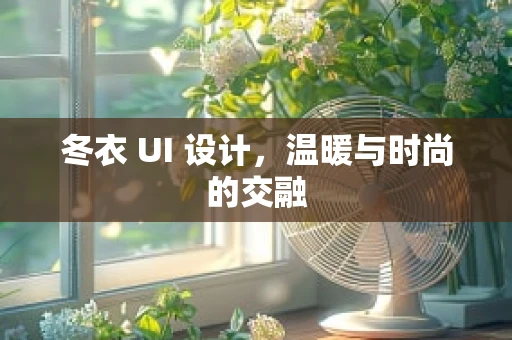 冬衣 UI 设计，温暖与时尚的交融