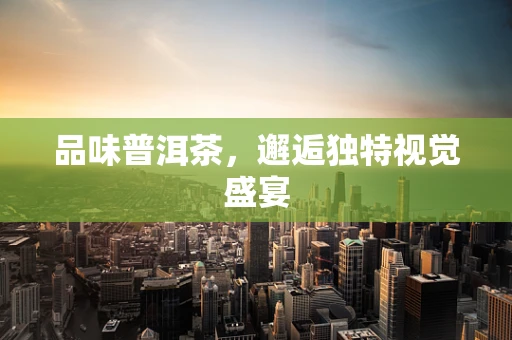品味普洱茶，邂逅独特视觉盛宴