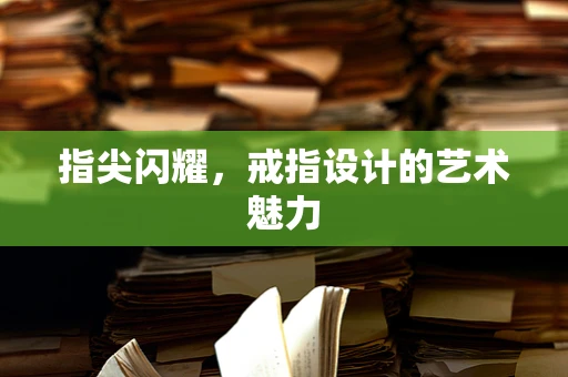 指尖闪耀，戒指设计的艺术魅力