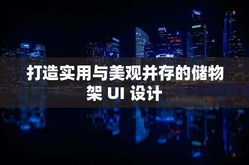 打造实用与美观并存的储物架 UI 设计