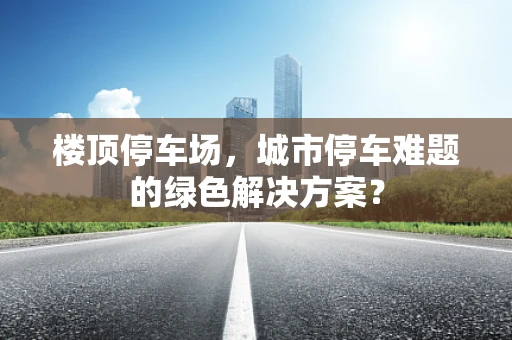 楼顶停车场，城市停车难题的绿色解决方案？