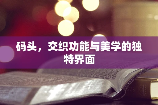 码头，交织功能与美学的独特界面