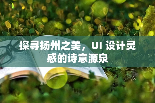 探寻扬州之美，UI 设计灵感的诗意源泉