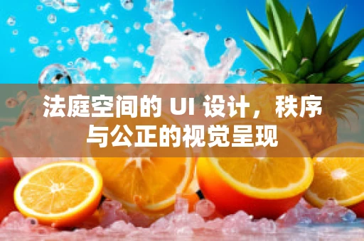 法庭空间的 UI 设计，秩序与公正的视觉呈现