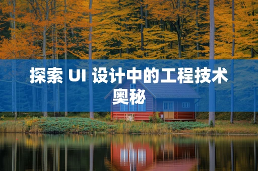 探索 UI 设计中的工程技术奥秘