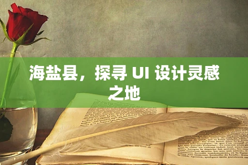 海盐县，探寻 UI 设计灵感之地