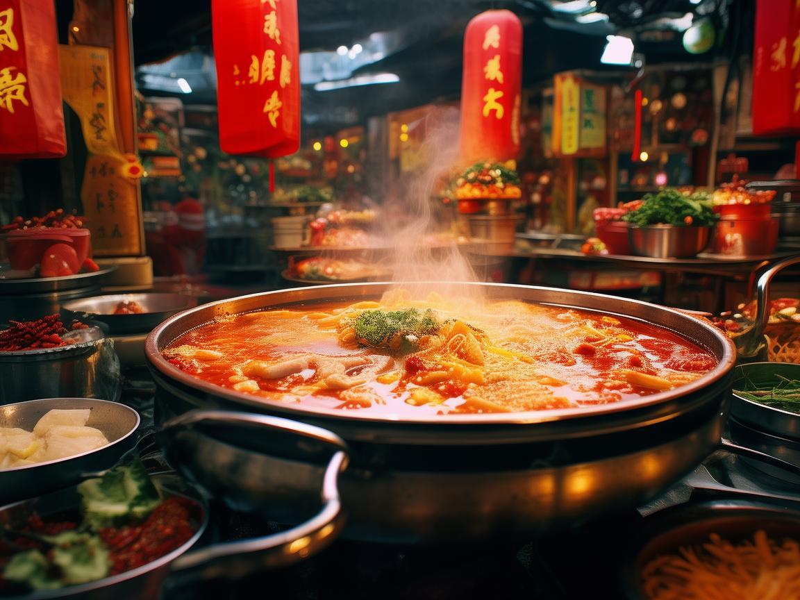 重庆火锅，热辣色彩碰撞的视觉盛宴