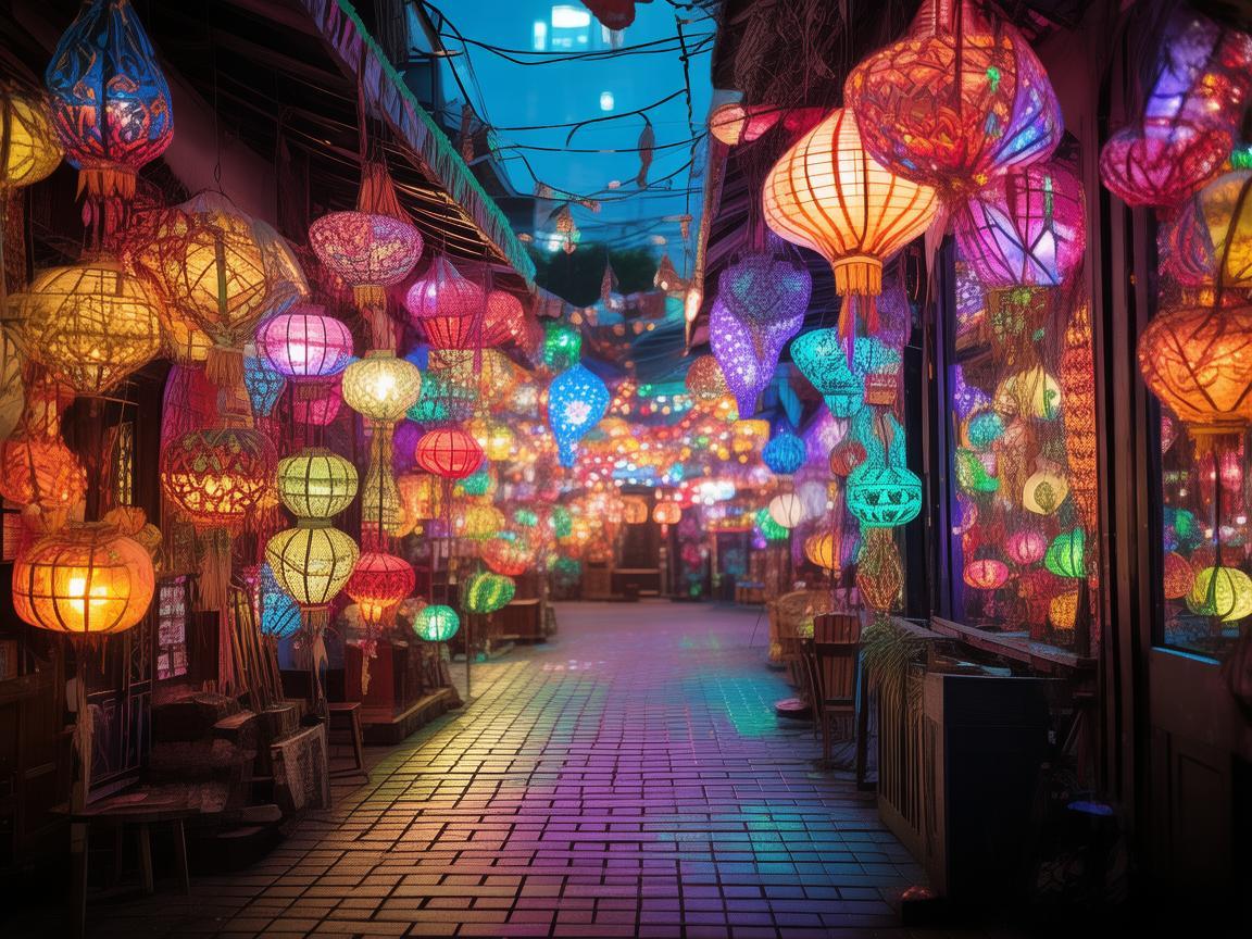 点亮夜市的奇幻灯光秀设计