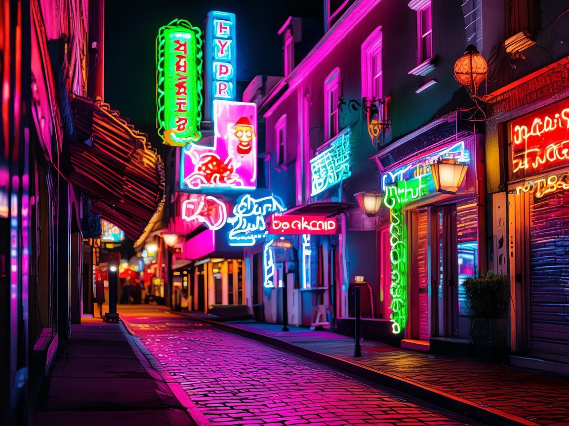 酒吧街霓虹灯，点亮城市夜色的独特魅力