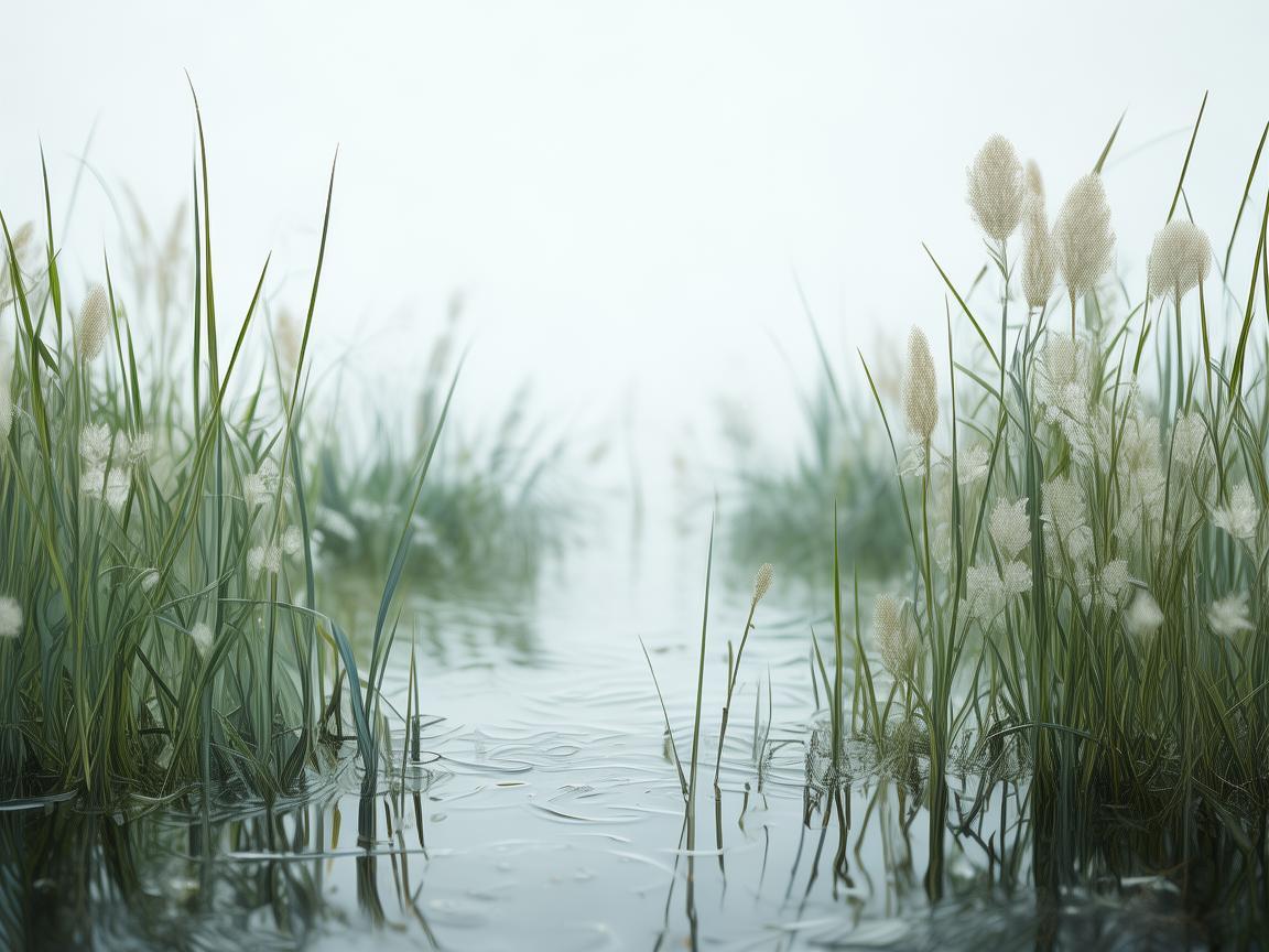 湿地芦苇荡，自然笔触绘就的 UI 灵感画卷